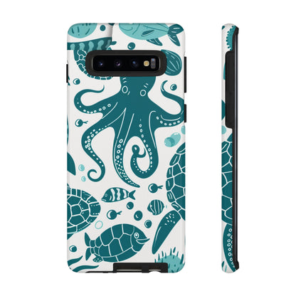 Undersea World Octopus, Turtle, Manta Ray Phone Case