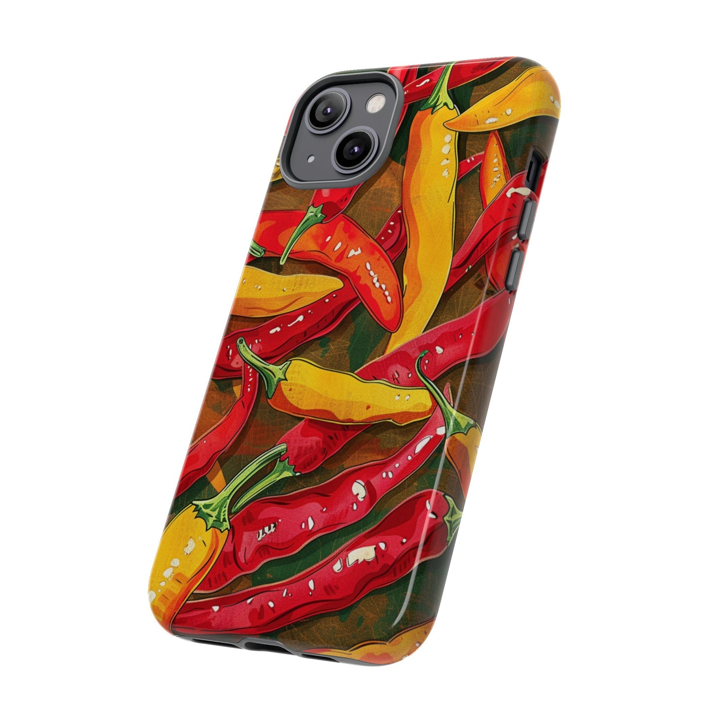 Yellow and Red Chili Peppers Phone Case