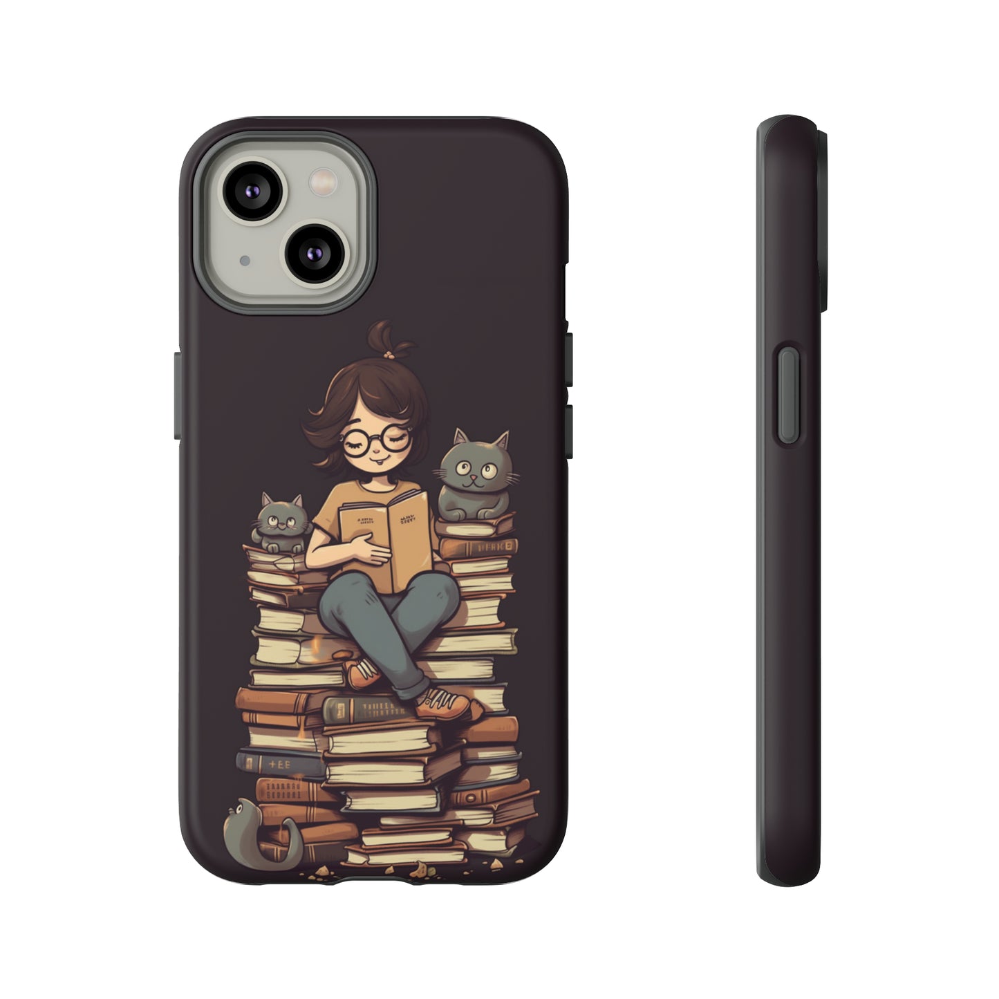 Cats and Books Phone Case