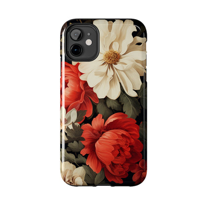 Vintage Floral Aesthetic Phone Tough Case | Antique Elegance for iPhone