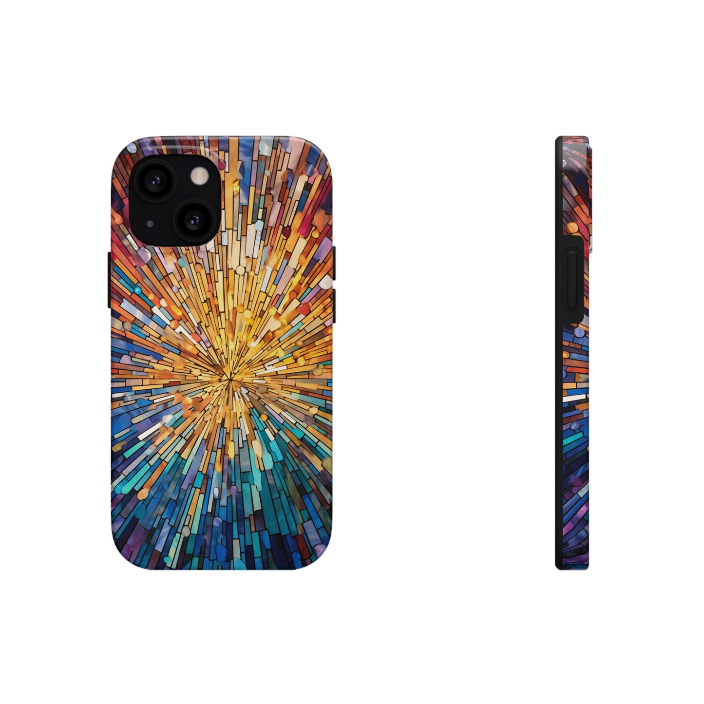 Stained Glass Sunburst Magic Tough iPhone Case | Embrace Vibrant Style and Reliable Protection