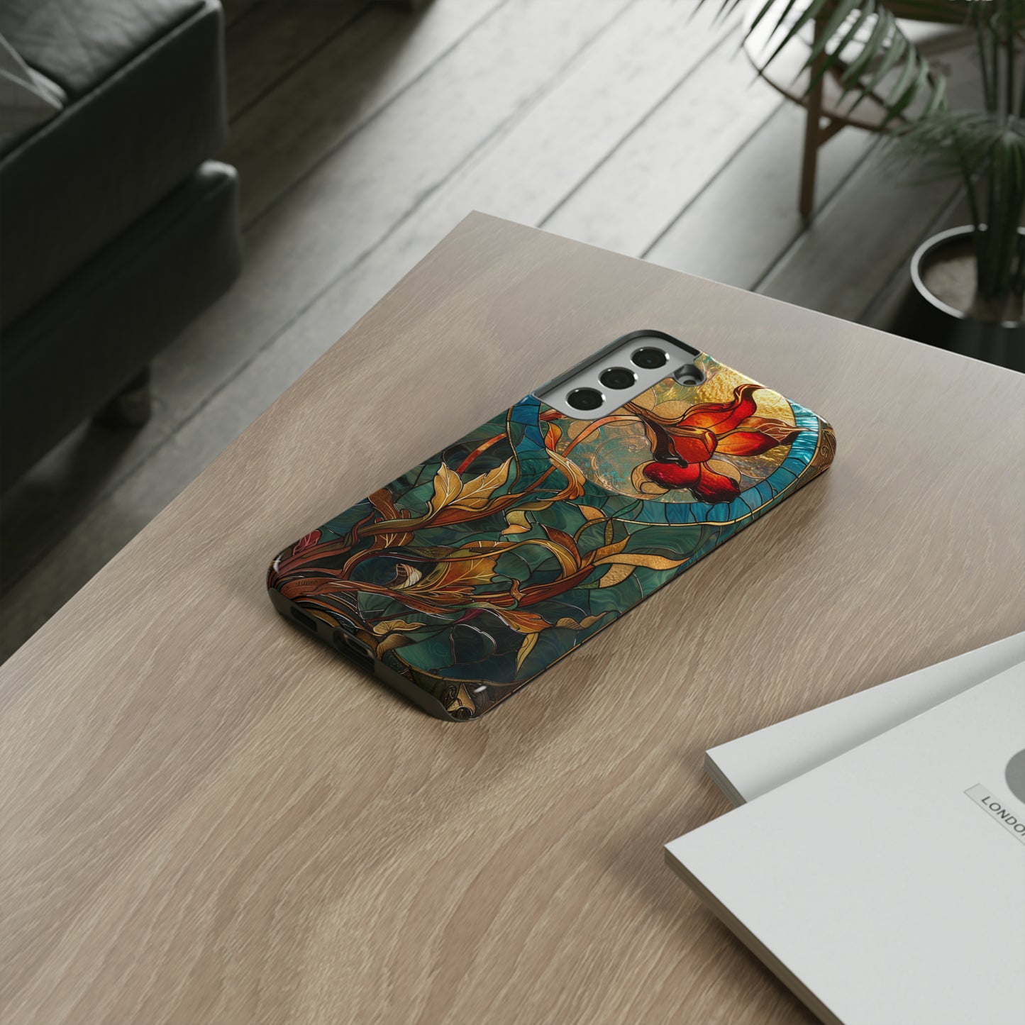 Art Nouveau Floral Full Moon Phone Case