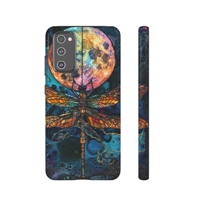 Full Moon Stained Glass Dragonfly Phone Cover