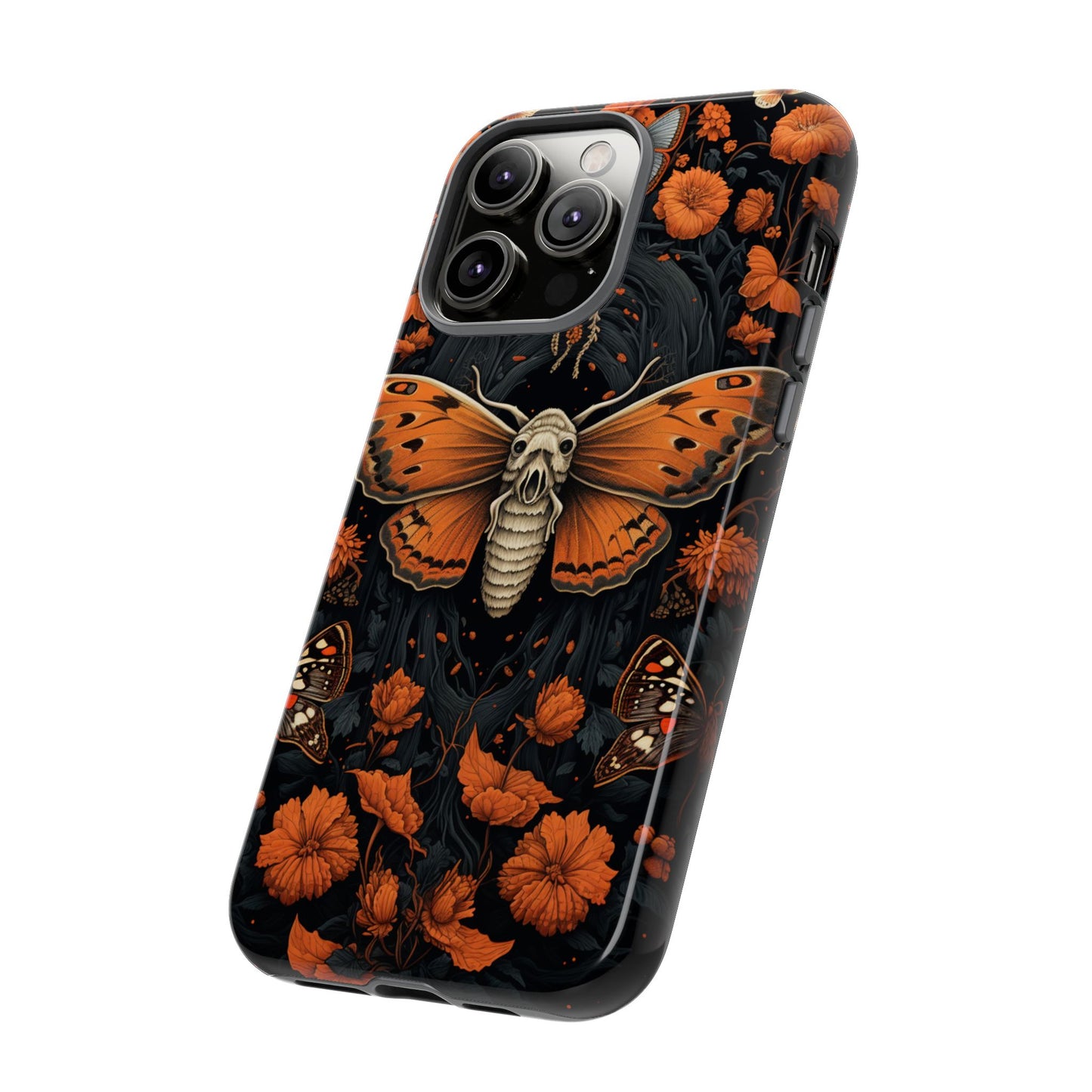 Eerie Elegance Halloween Goth Moth Phone Cover