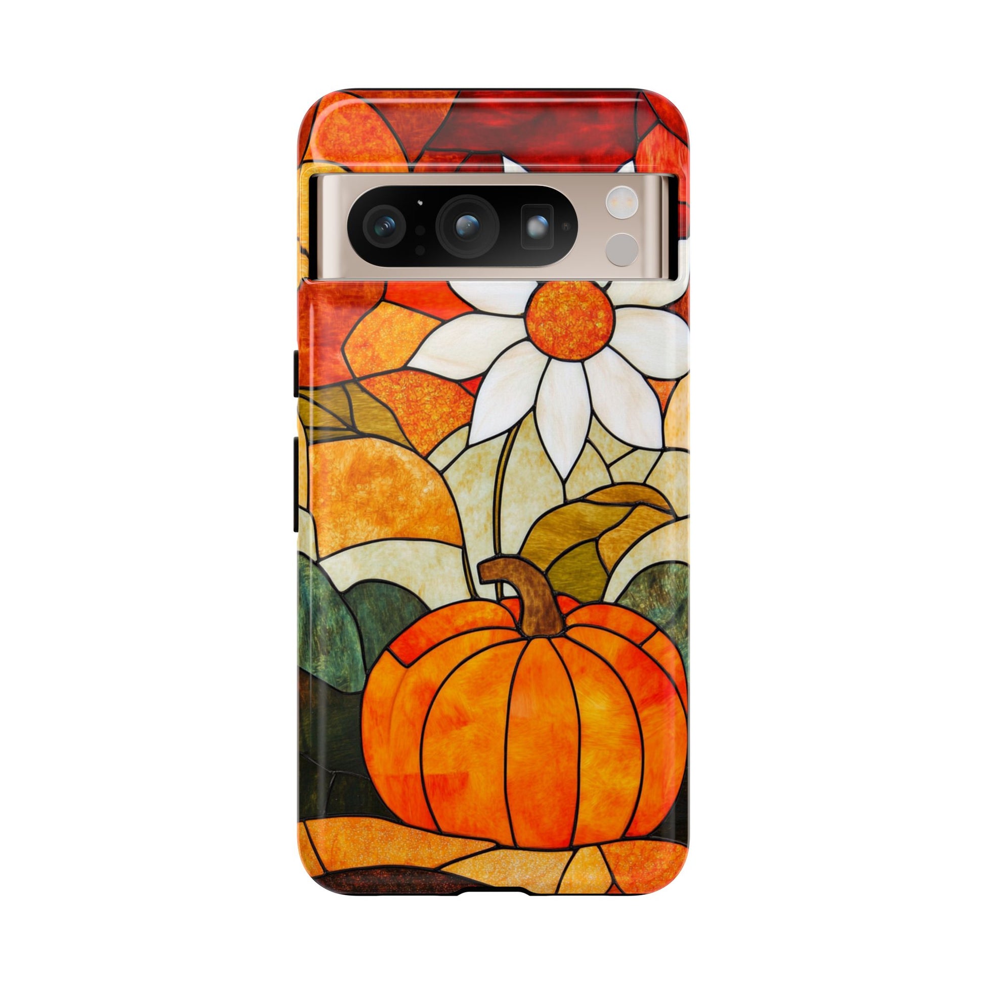 Artistic floral and pumpkin phone case for Google Pixel