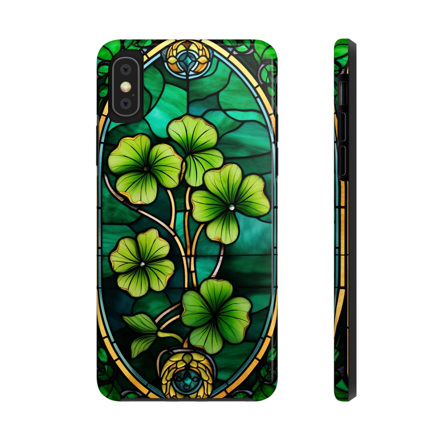 Lucky Charm: Four-Leaf Clover Phone Case | Symbol of Fortune for iPhone Models 11 through 14 Pro Max