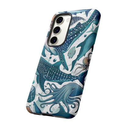 Undersea World Shark, Turtle, Manta Ray Phone Case