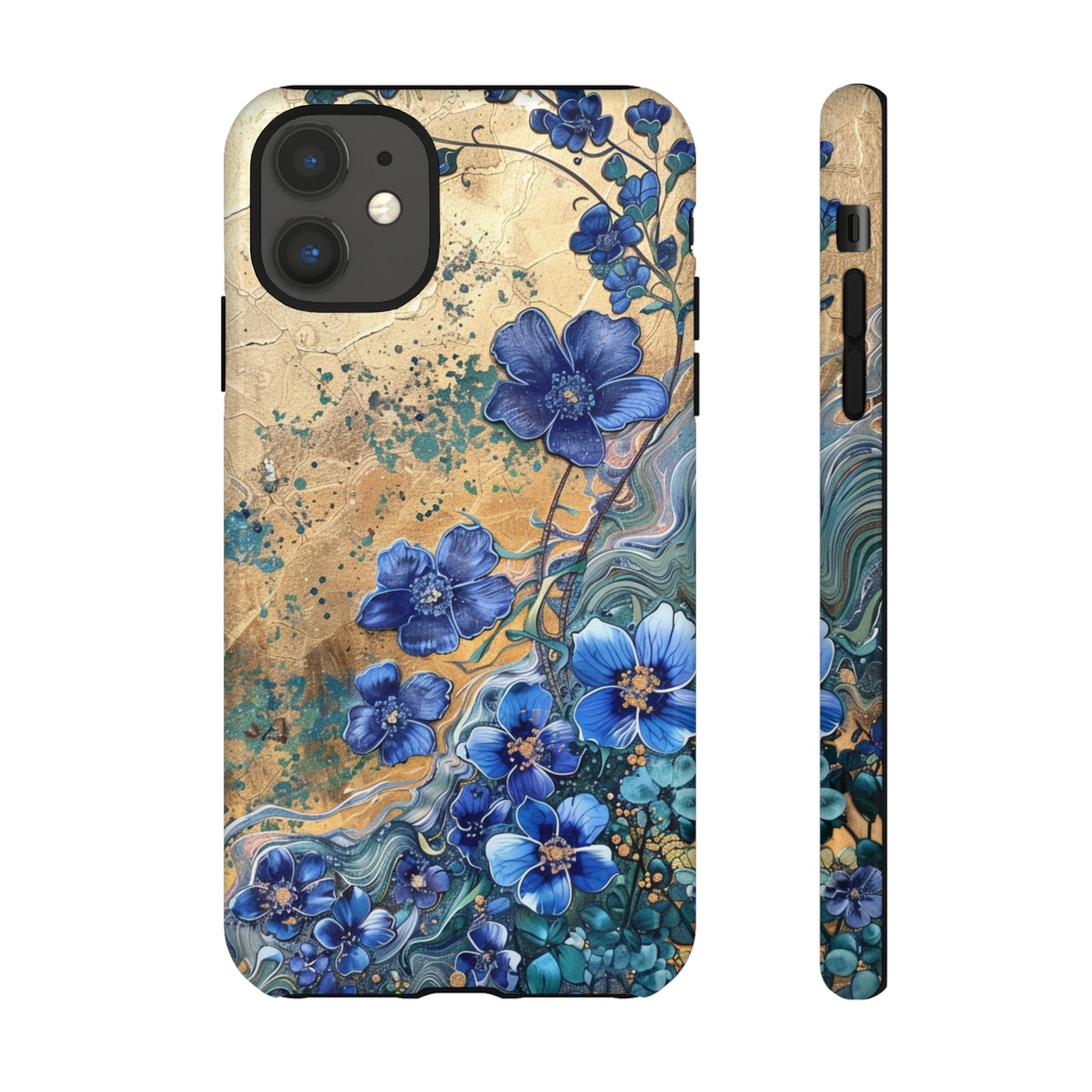 Forget Me Nots Vintage Color Splash Floral Design Phone Case