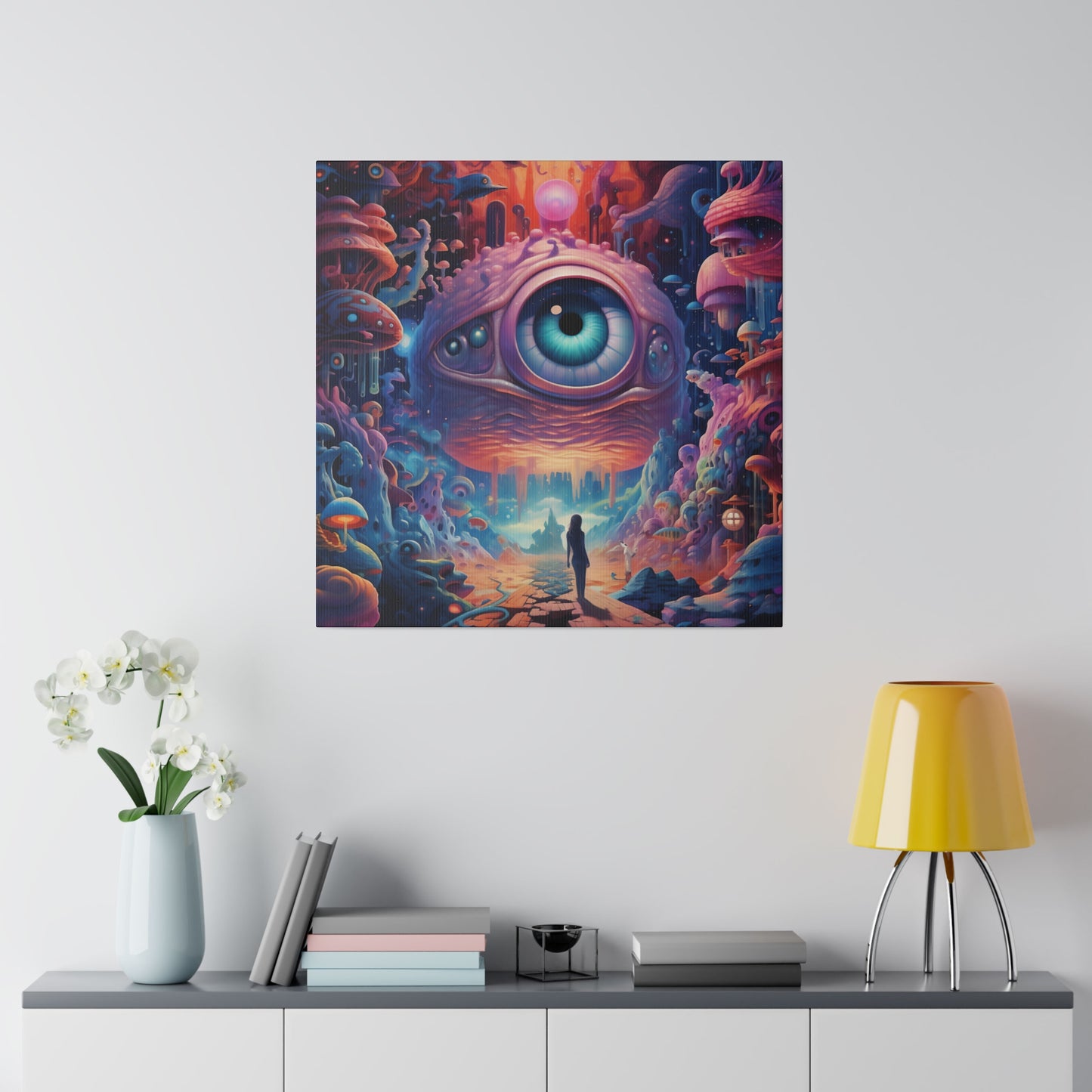 Journey of the Minds Eye Psychedelic Art | Vibrant Stretched Canvas Print
