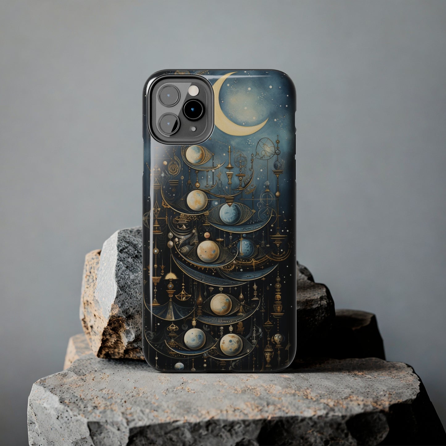 Esoteric Art Nouveau Moon Phases iPhone Case | Embrace the Mystical Beauty of Lunar Transitions