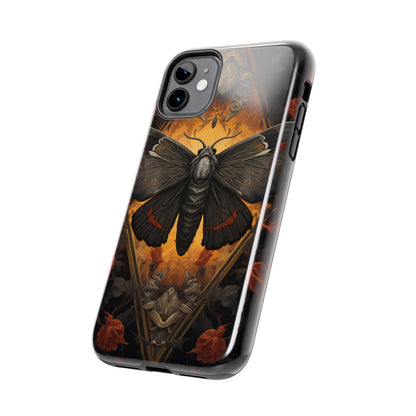 iPhone Case | Lost in Thought: Dark Academia Moth iPhone Tough Case