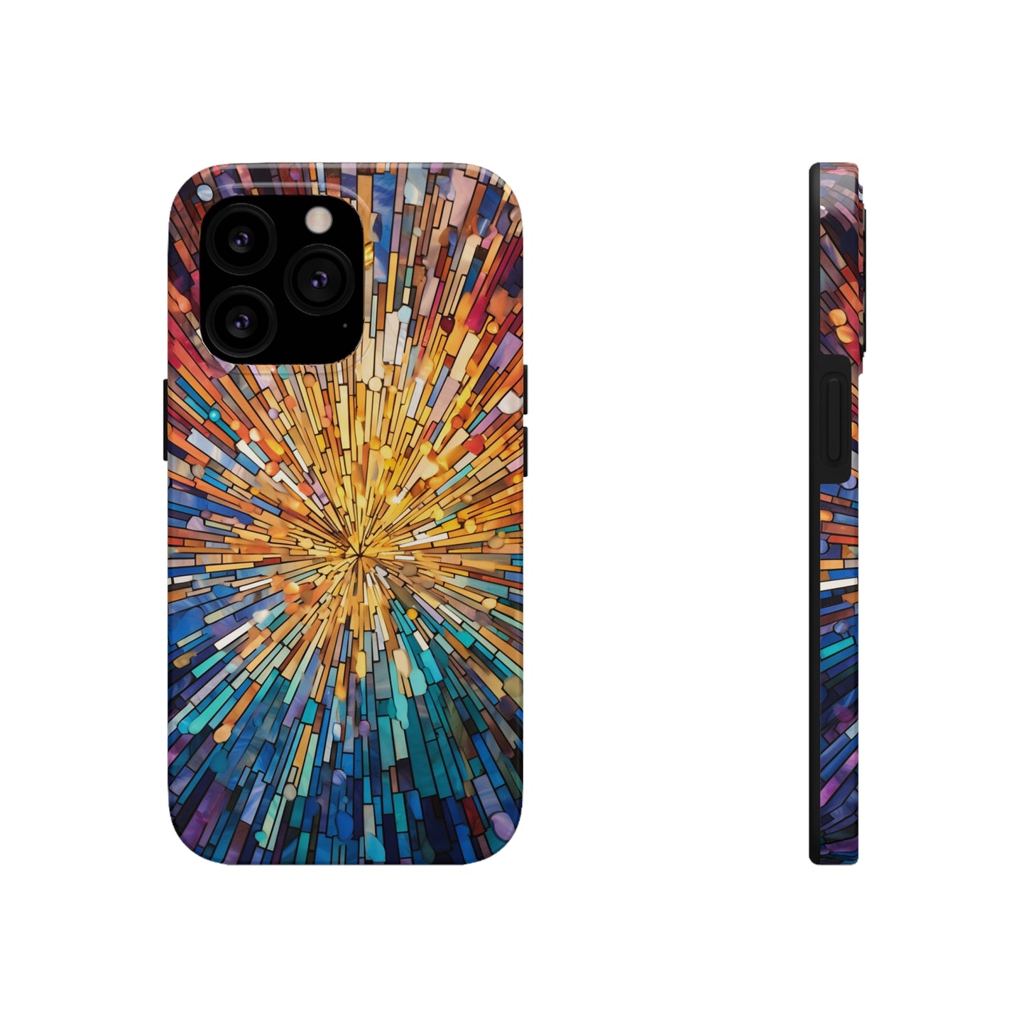 Stained Glass Sunburst Magic Tough iPhone Case | Embrace Vibrant Style and Reliable Protection