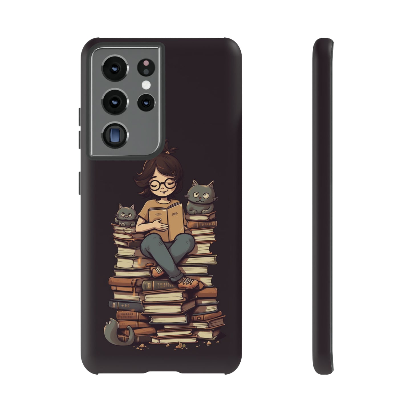 Cats and Books Phone Case