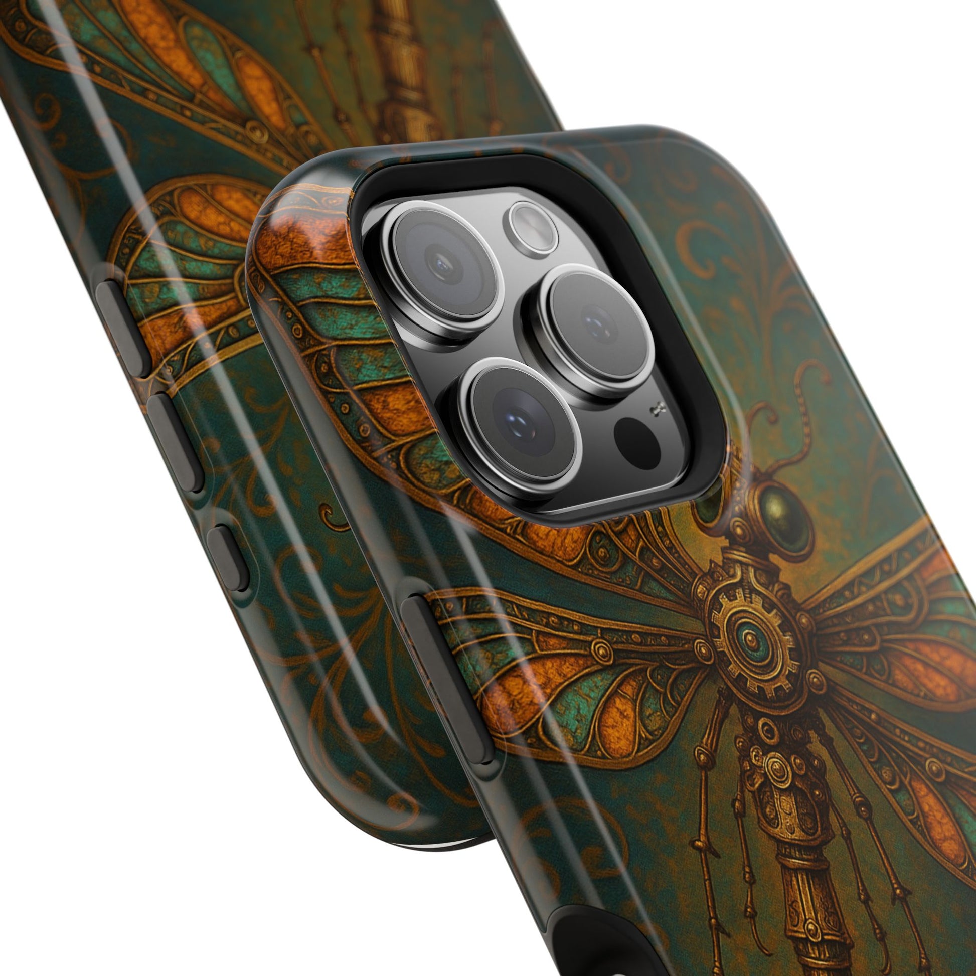 Durable dragonfly design iPhone case, perfect tech lover gift