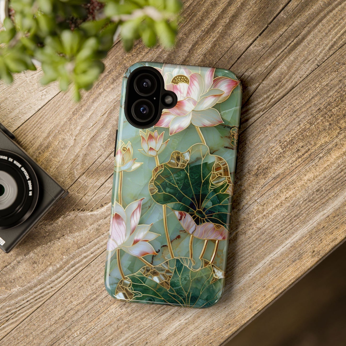 Elegant Floral Phone Case - Tough Cases with Lotus Design