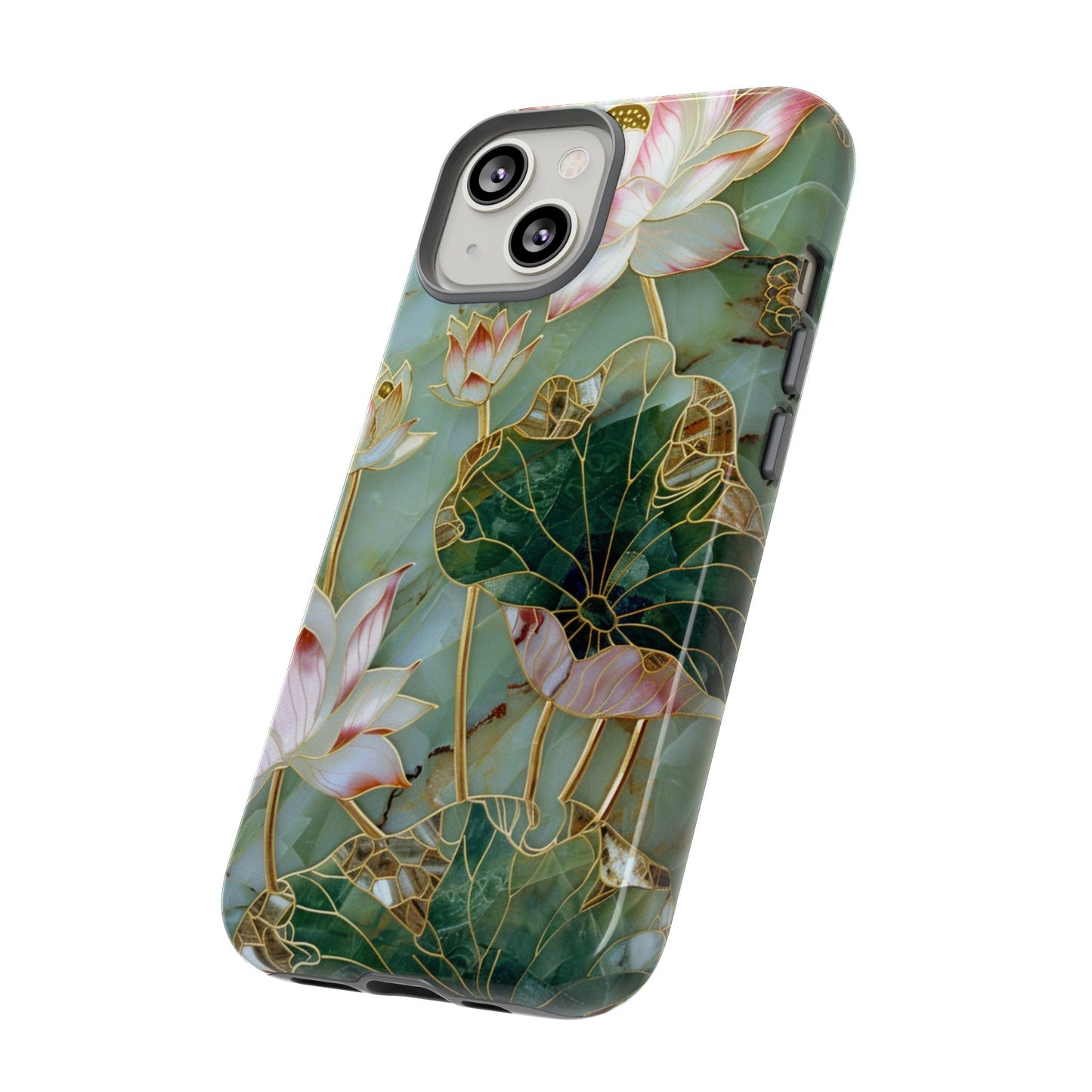 Elegant Floral Phone Case - Tough Cases with Lotus Design