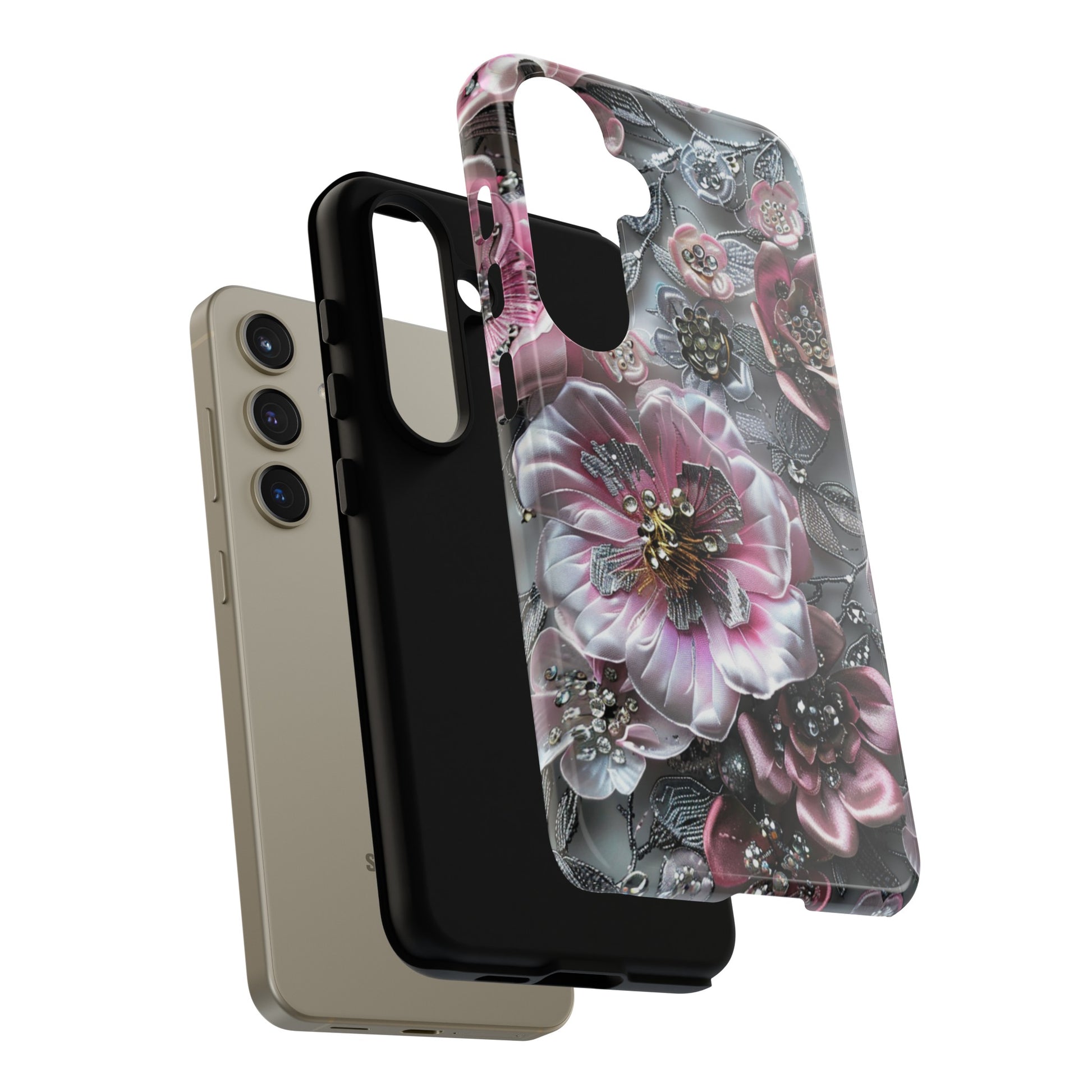 Delicate floral art phone case for Samsung Galaxy S24 case