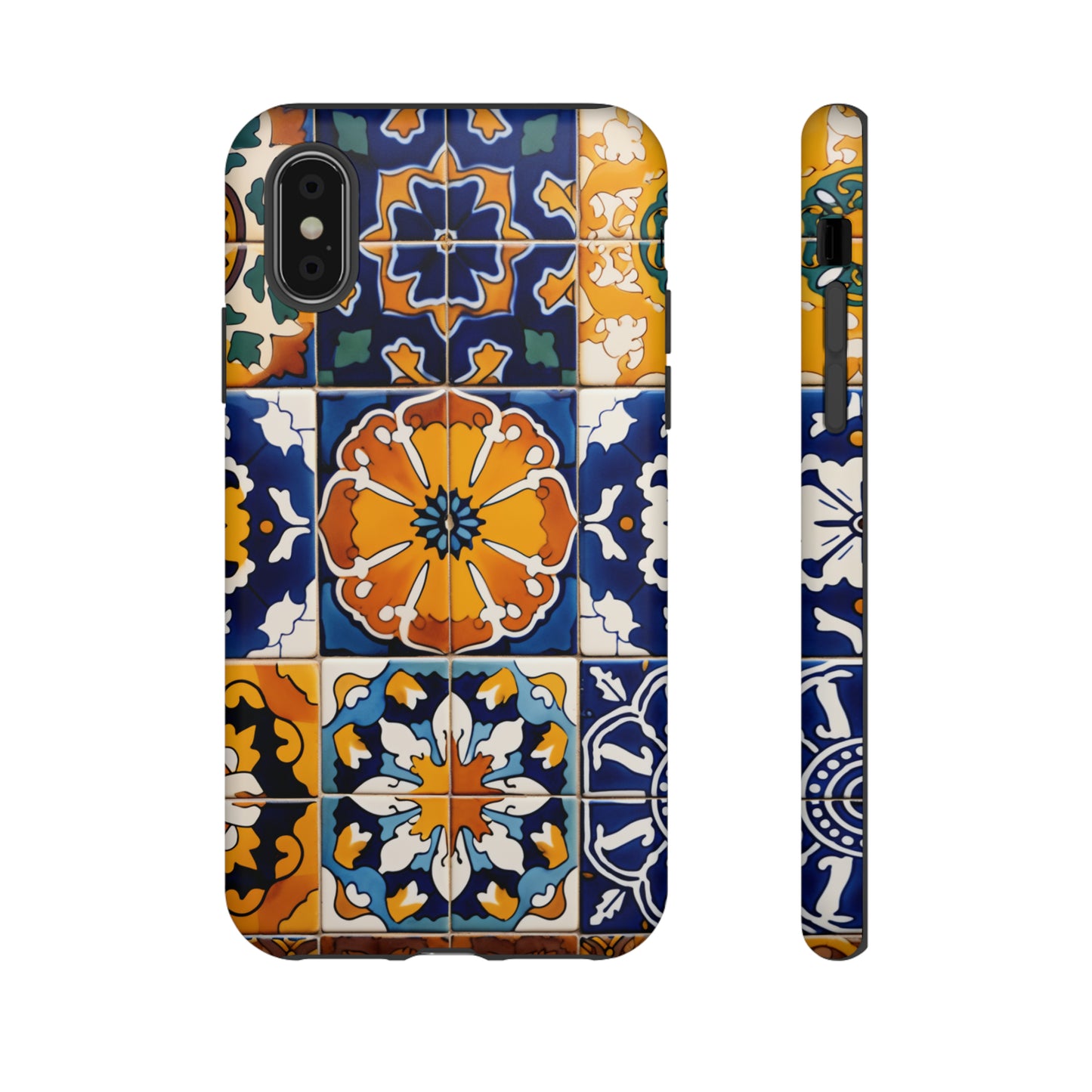 Artistic Mexican tile floral cover for iPhone 13