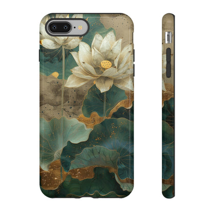 Zen Stained Glass Lotus Floral Design Phone Case