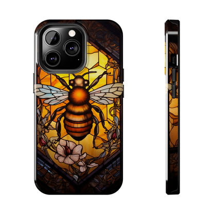 Stained glass Honey Bee iPhone Case | Embrace the Sweetness of Nature's Workers