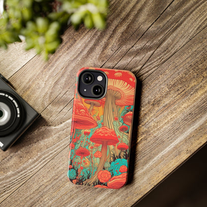 Trippy Magic Mushroom Tough iPhone Case | Embrace the Psychedelic Art