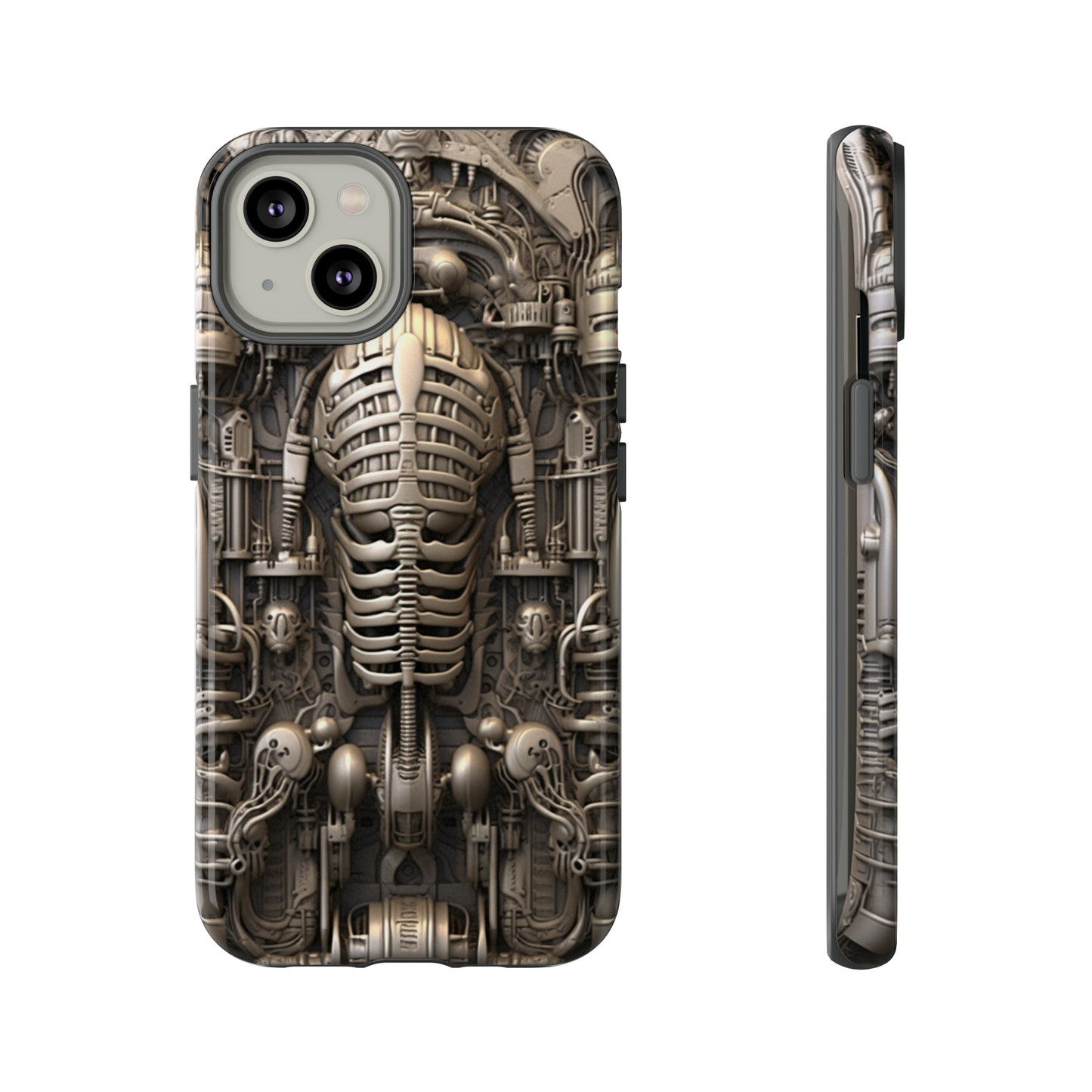 Biomechanical horror art iPhone 15 case