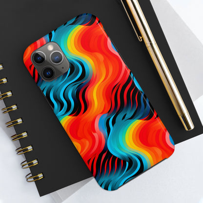 Color Splash Wave Pattern Tough iPhone Case | Embrace Vibrant Style and Reliable Protection