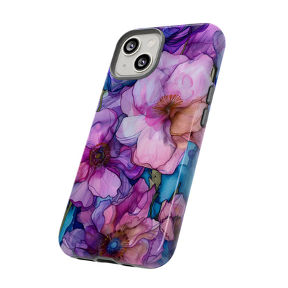 Purple Flower Stained Glass Phone Case