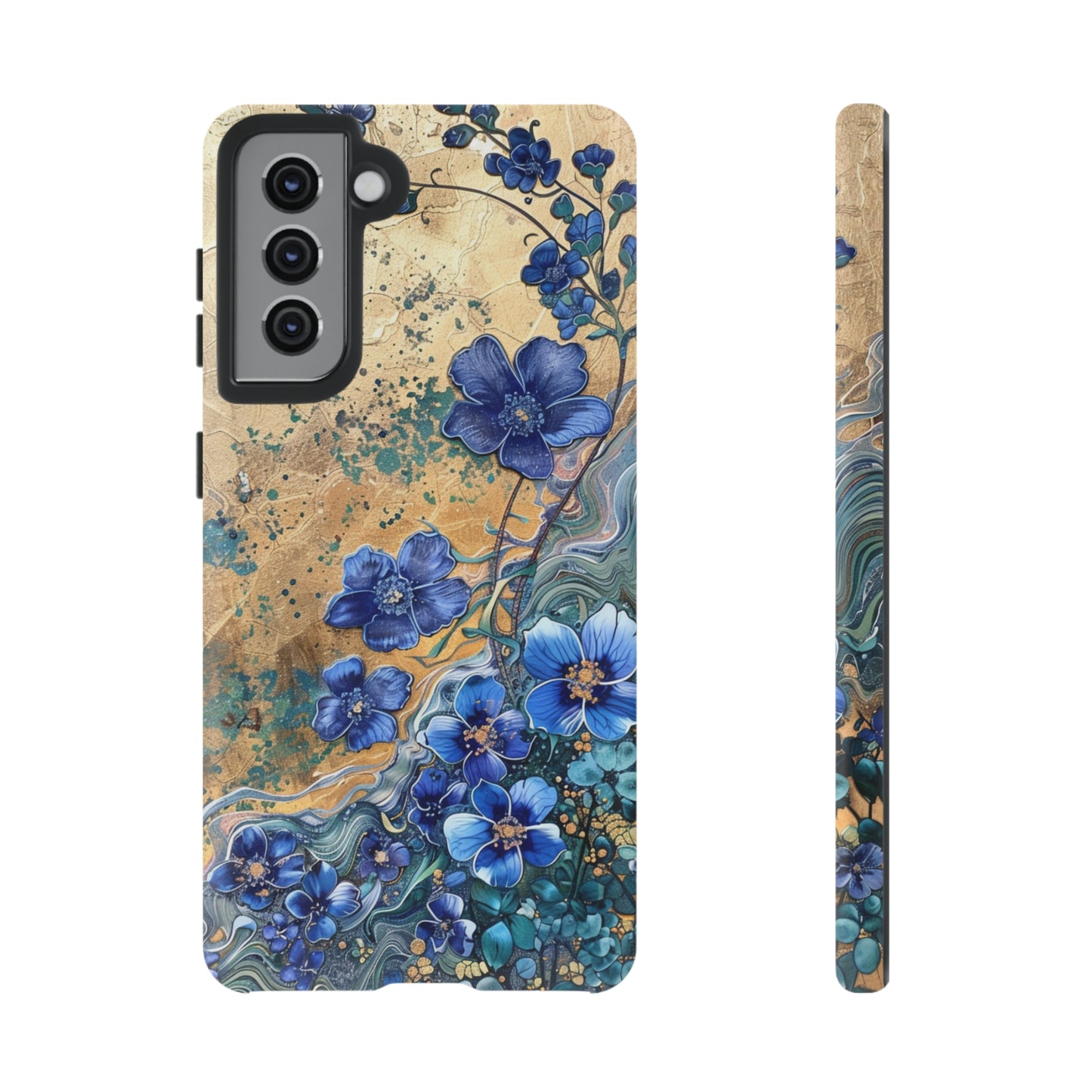 Forget Me Nots Vintage Color Splash Floral Design Phone Case