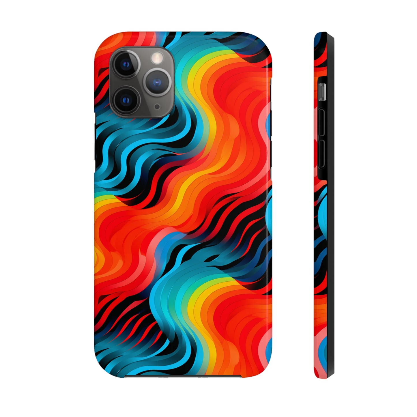 Color Splash Wave Pattern Tough iPhone Case | Embrace Vibrant Style and Reliable Protection