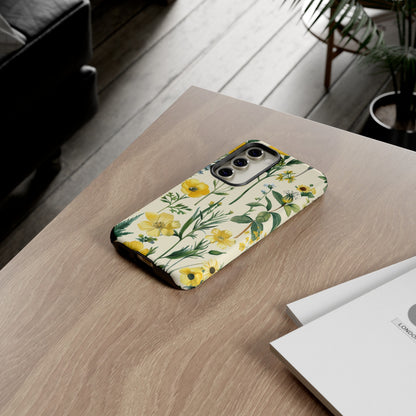 Floral Sage Yellow Wildflower Phone Case