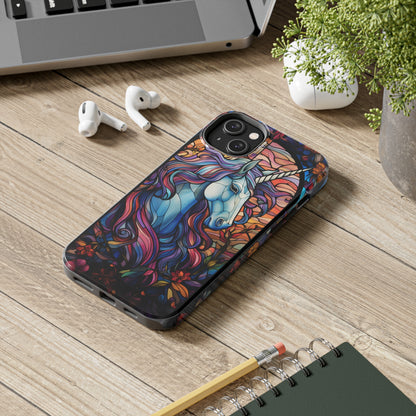 Unicorn Stained Glass iPhone Case | Mythical Beauty and Device Protection