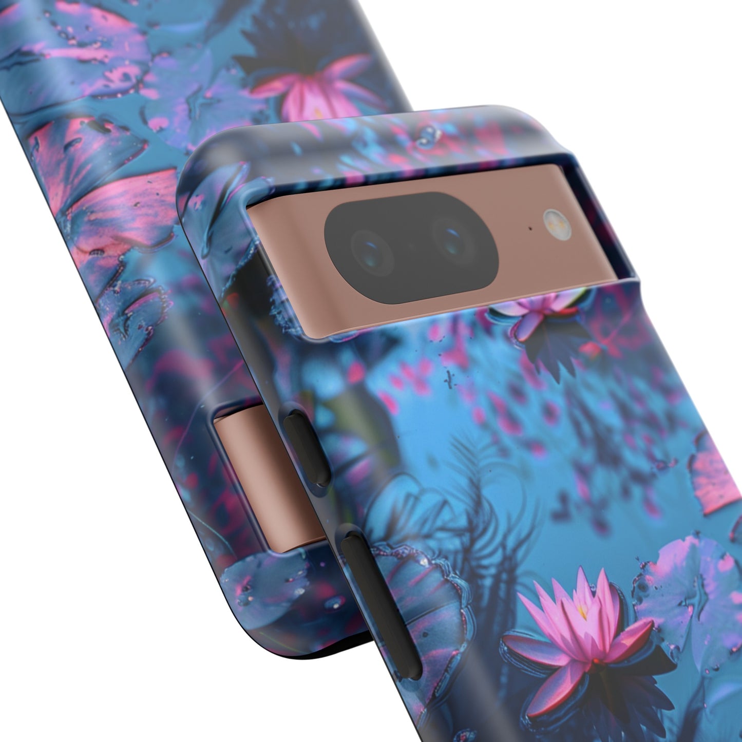 Magenta and Blue Color Zen Lily Pad Phone Case