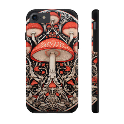 Mystical Mushroom Mandala Tough iPhone Case | Psychedelic Phone Cover