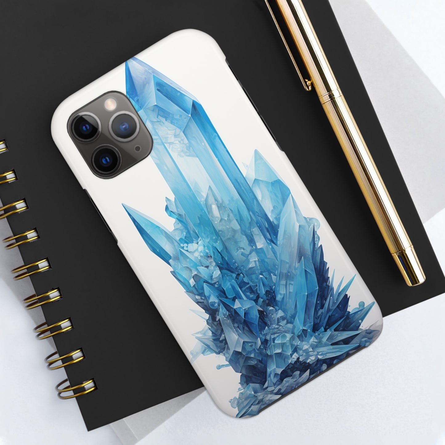 Healing Blue Crystal iPhone Case | Embrace Calmness and Serenity in a Stylish Package