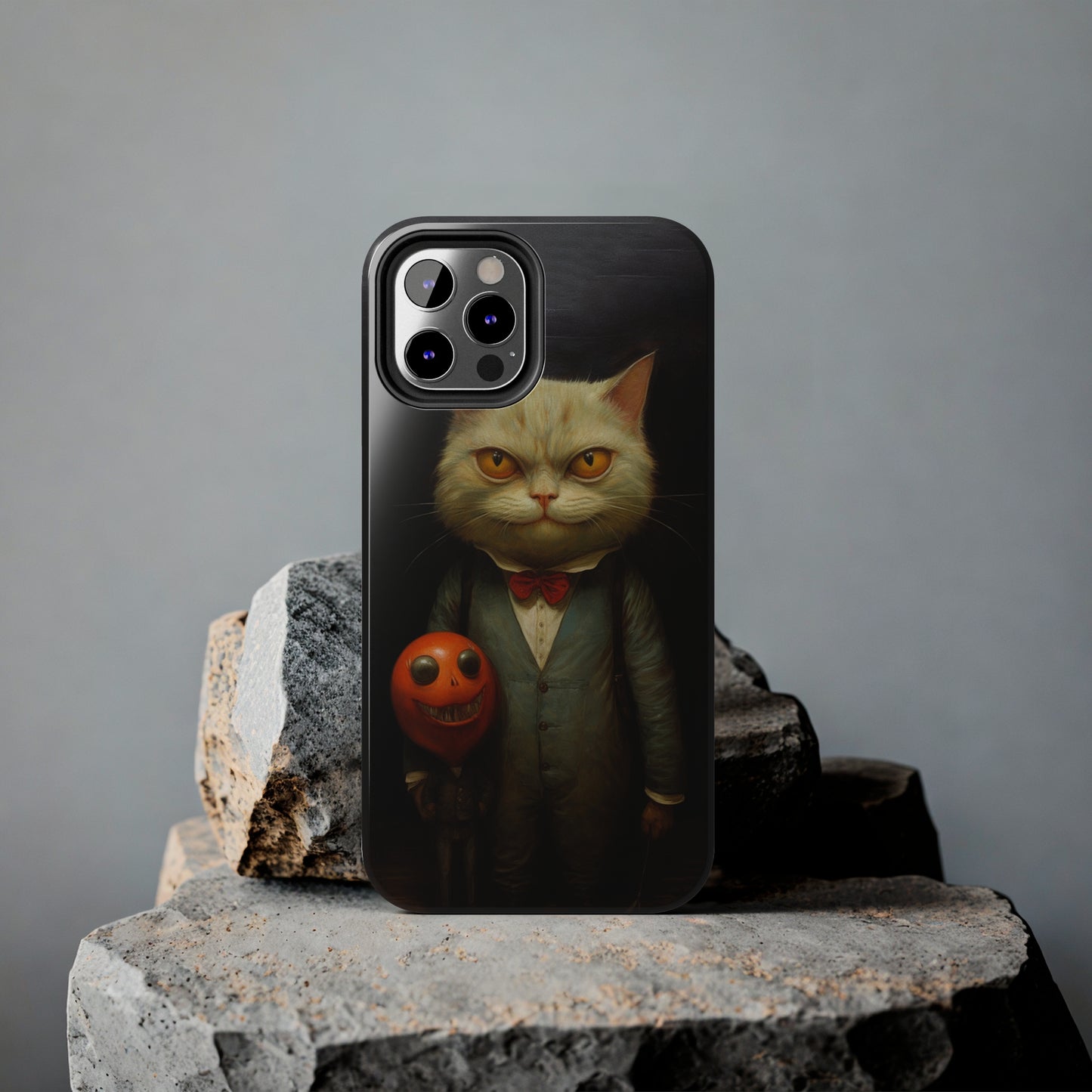 Creepy Spooky Halloween Cat iPhone Case | Dark Academia, Goth