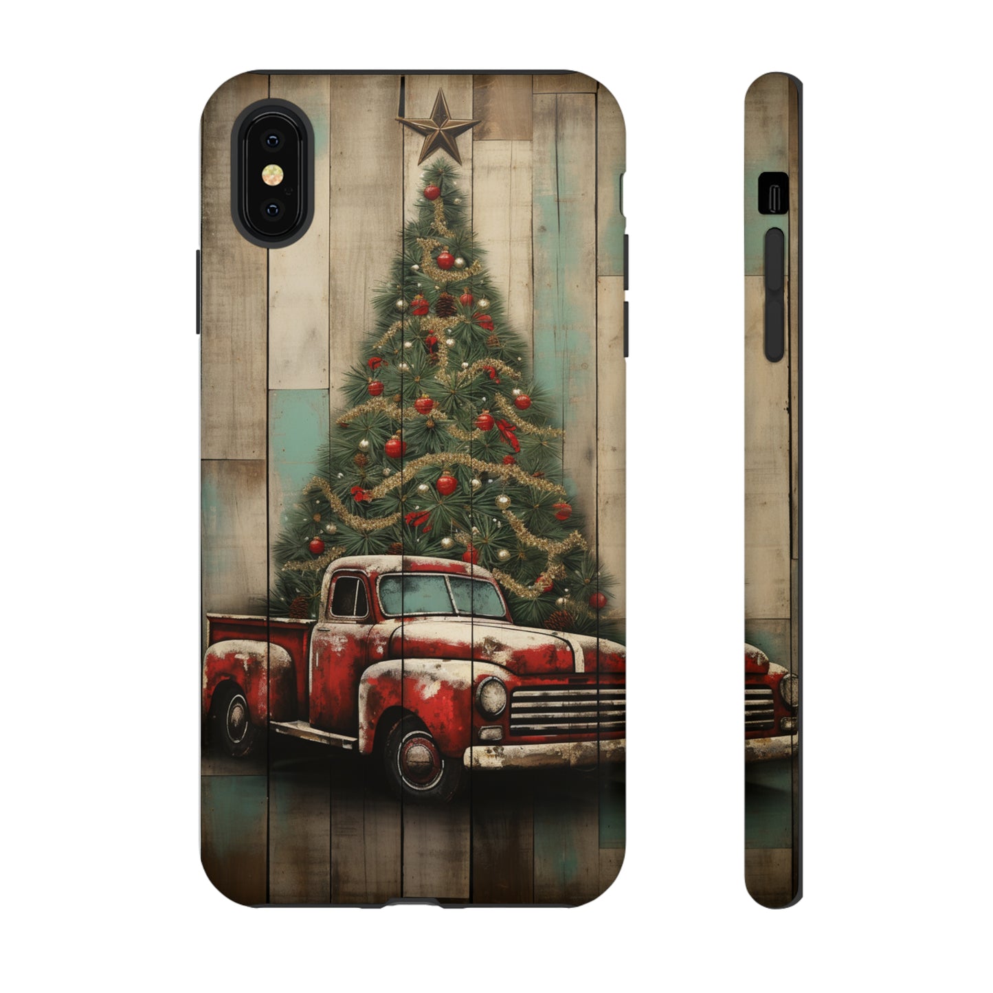 Classic Red Pickup Truck Christmas Phone Case