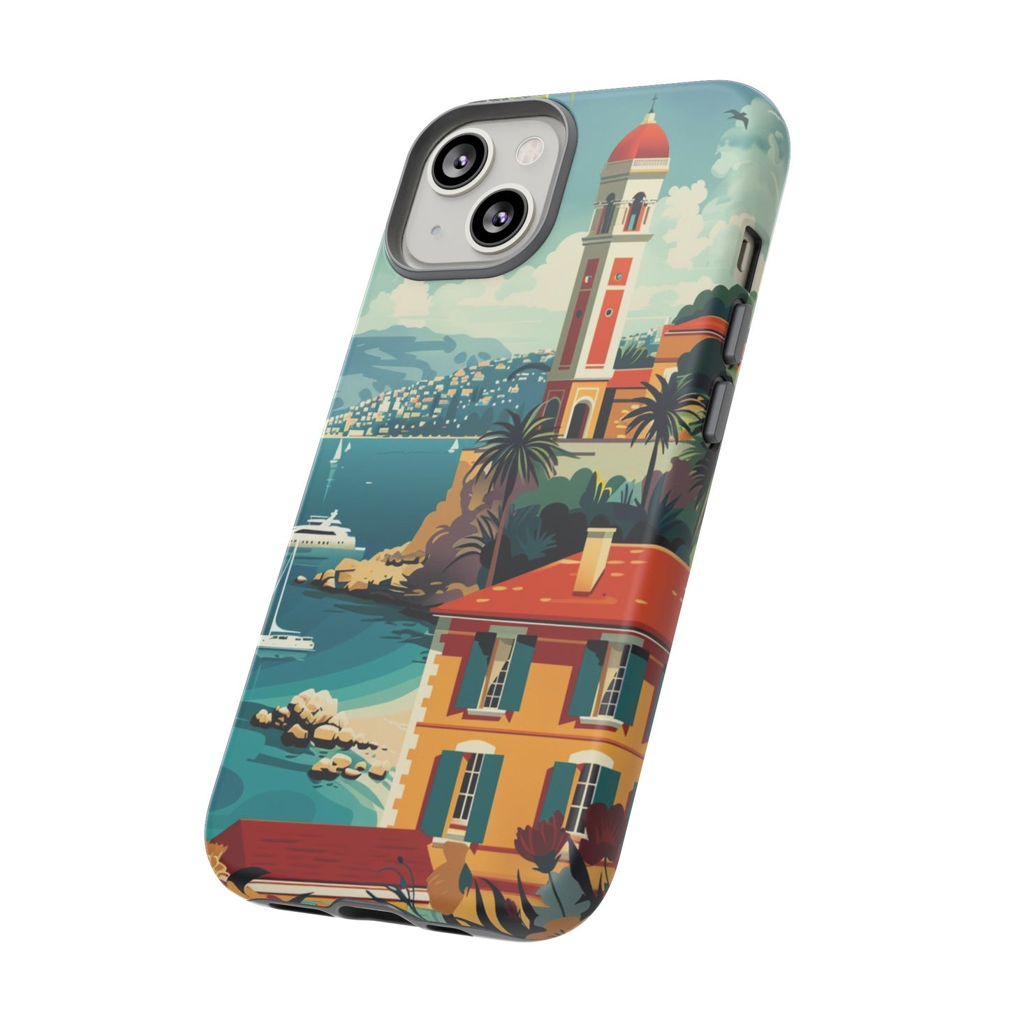 Midcentury French Riviera Landscape Painting Phone Case