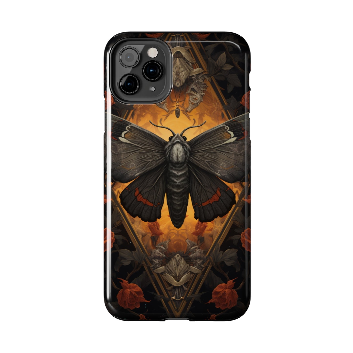 iPhone Case | Lost in Thought: Dark Academia Moth iPhone Tough Case