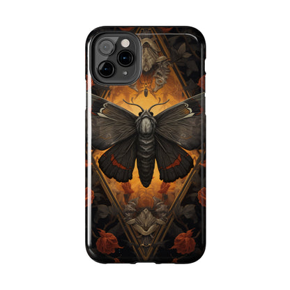 iPhone Case | Lost in Thought: Dark Academia Moth iPhone Tough Case