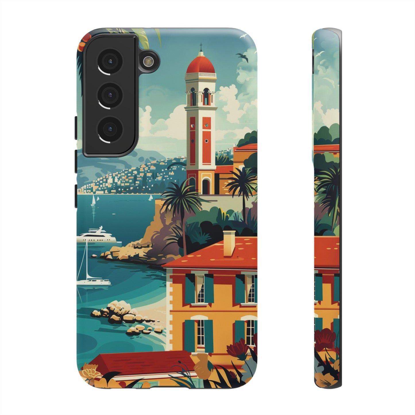 Midcentury French Riviera Landscape Painting Phone Case