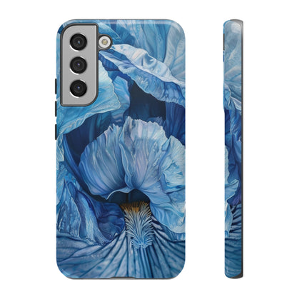 Floral Blue Iris Oil Painting Flower Phone Case