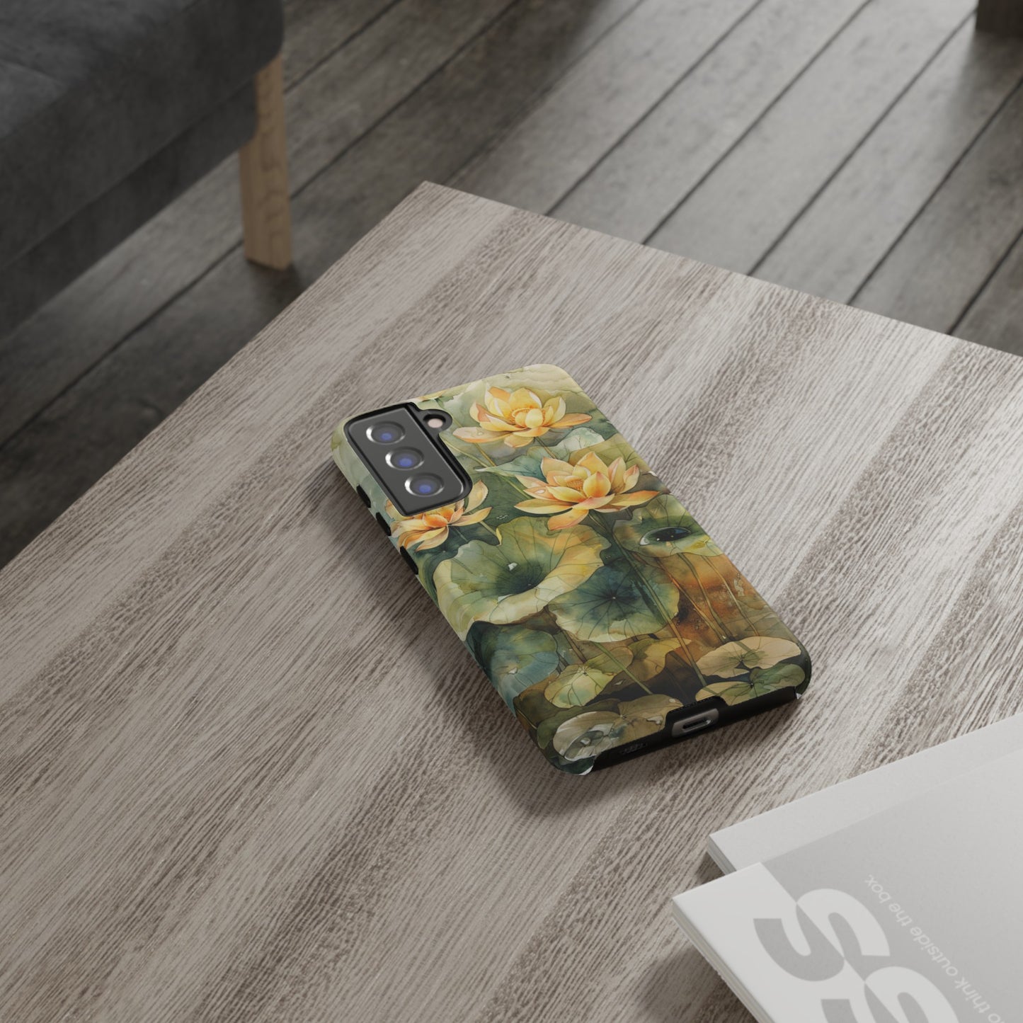 Zen Lotus Watercolor Painting iPhone 15 Case