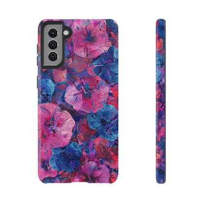 Magenta and Blue Color Floral Explosion Phone Case