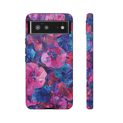 Magenta and Blue Color Floral Explosion Phone Case