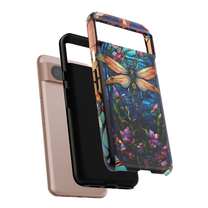 Art Nouveau Stained Glass Dragonfly Phone Case