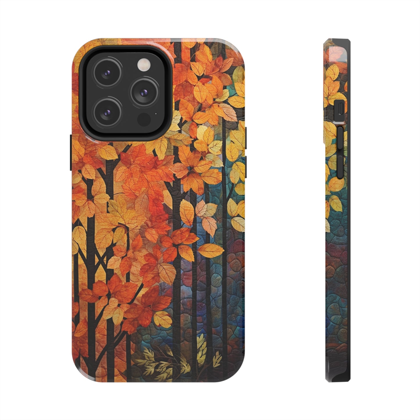 Autumn iPhone 15 Case, Forest Embroidered Style Phone Case | Cottagecore Fairytale Design | iPhone & Samsung | Boho Retro Vibe