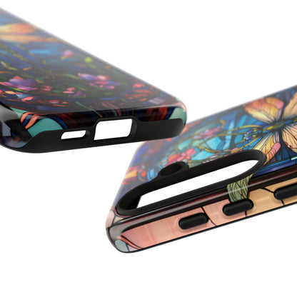 Art Nouveau Stained Glass Dragonfly Phone Case