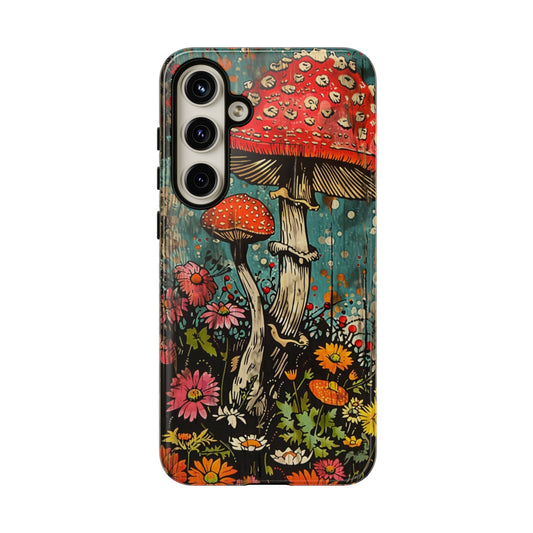 Trippy Magic Mushroom Retro Art Phone Case