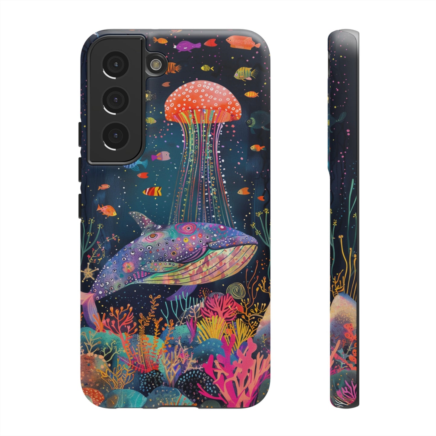 Whale Shark, Turtle, Jellyfish Phone Case